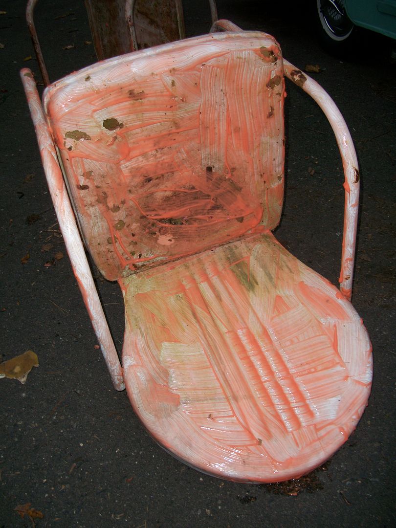 Uncle Atom UPDATEDA pair of metal lawn chairs to join the red rocker!